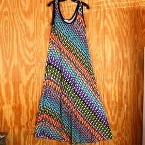 Calvin Klein Colorful Geometric Maxi Dress – Size L